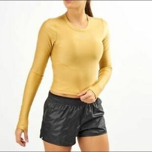 Nike Power Speed Cropped Running Long Sleeve Yellow